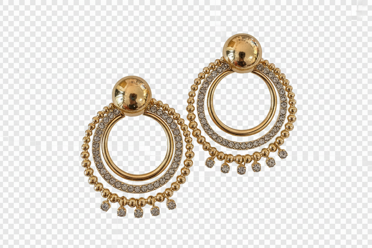 Gold with diamonds