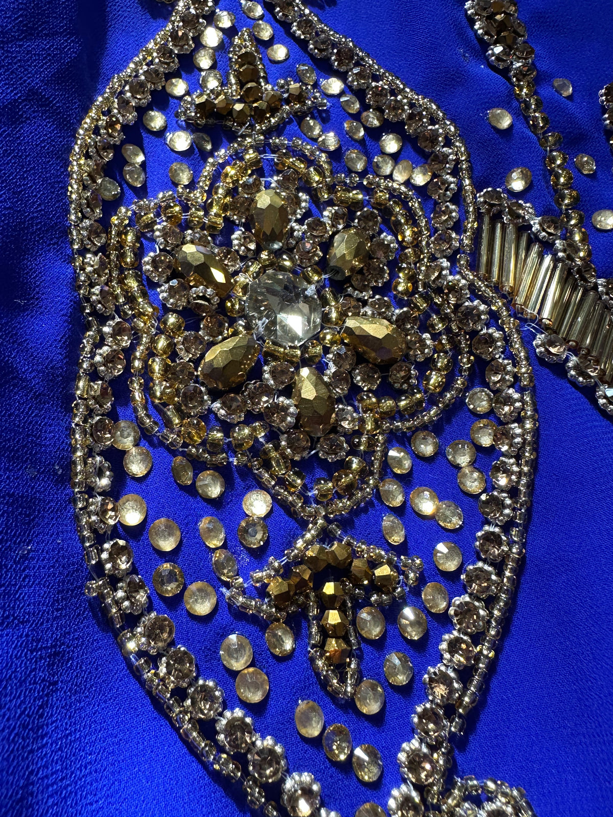 Beautiful dress from Dubai size 16/18 Royal blue and gold