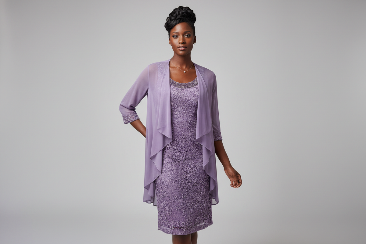 Lavender laced dress R and M collection size 14 SALE!!!!