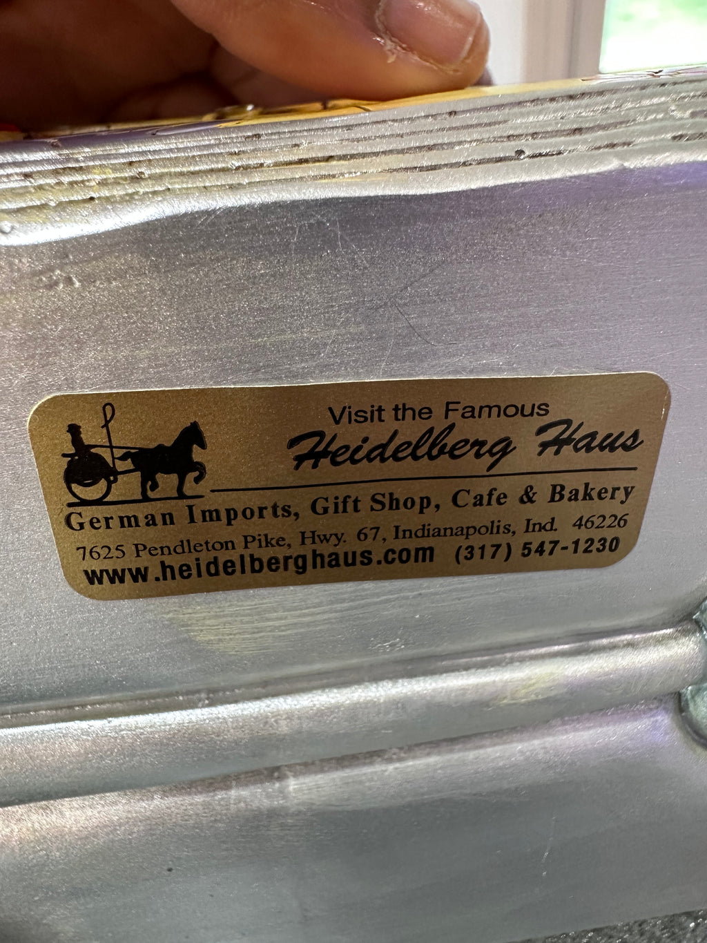 Vintage German love and peace bird feeder bus