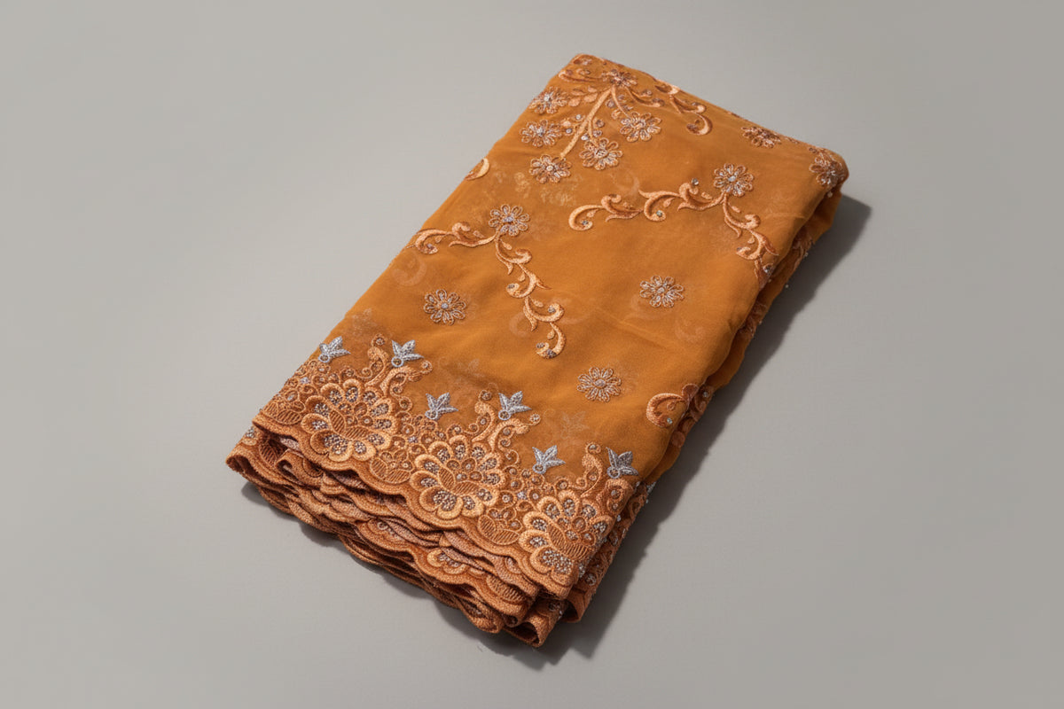 Gold Dubai Scarf - Handmade