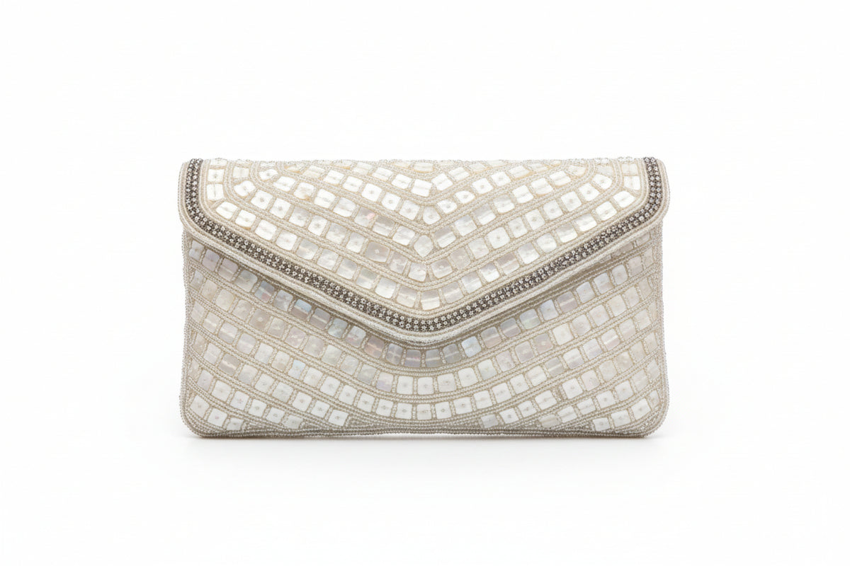 White Pearl Clutch