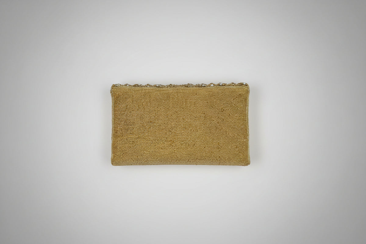 Gold Clutch Bag with Diamonds
