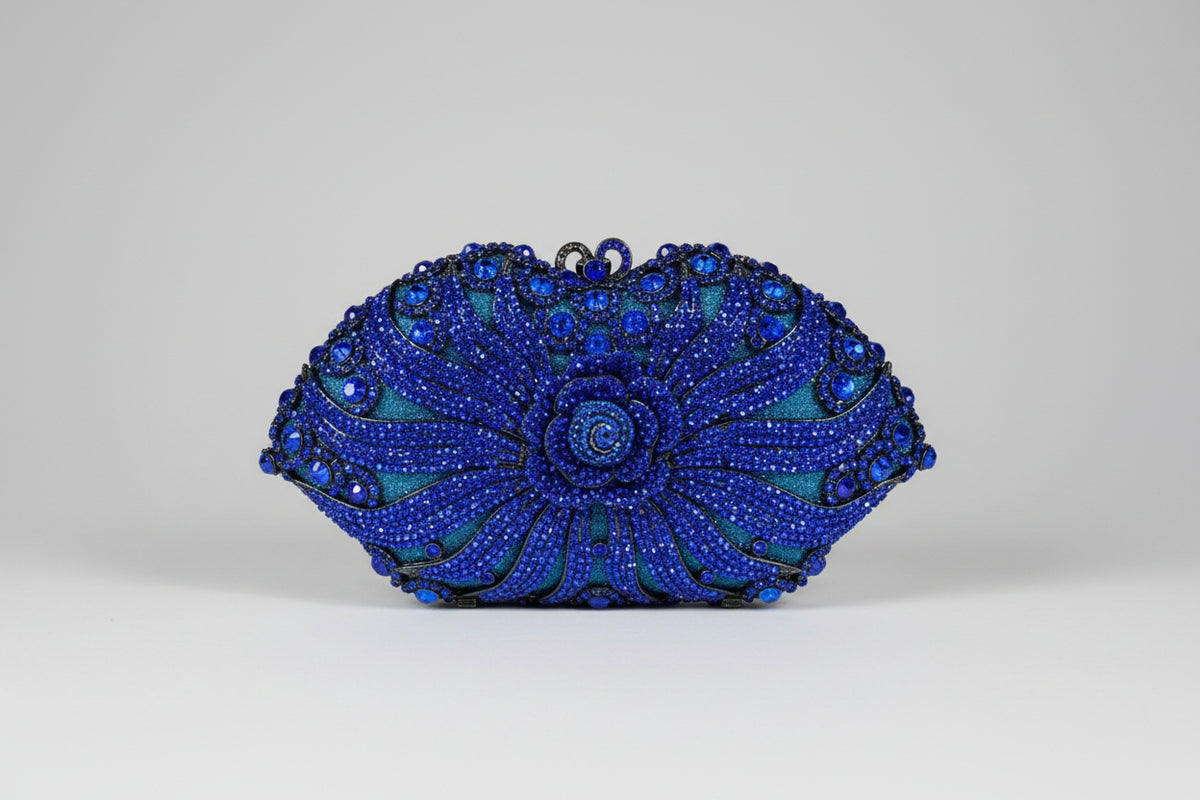 Elegant Blue Diamond Clutch- Sold