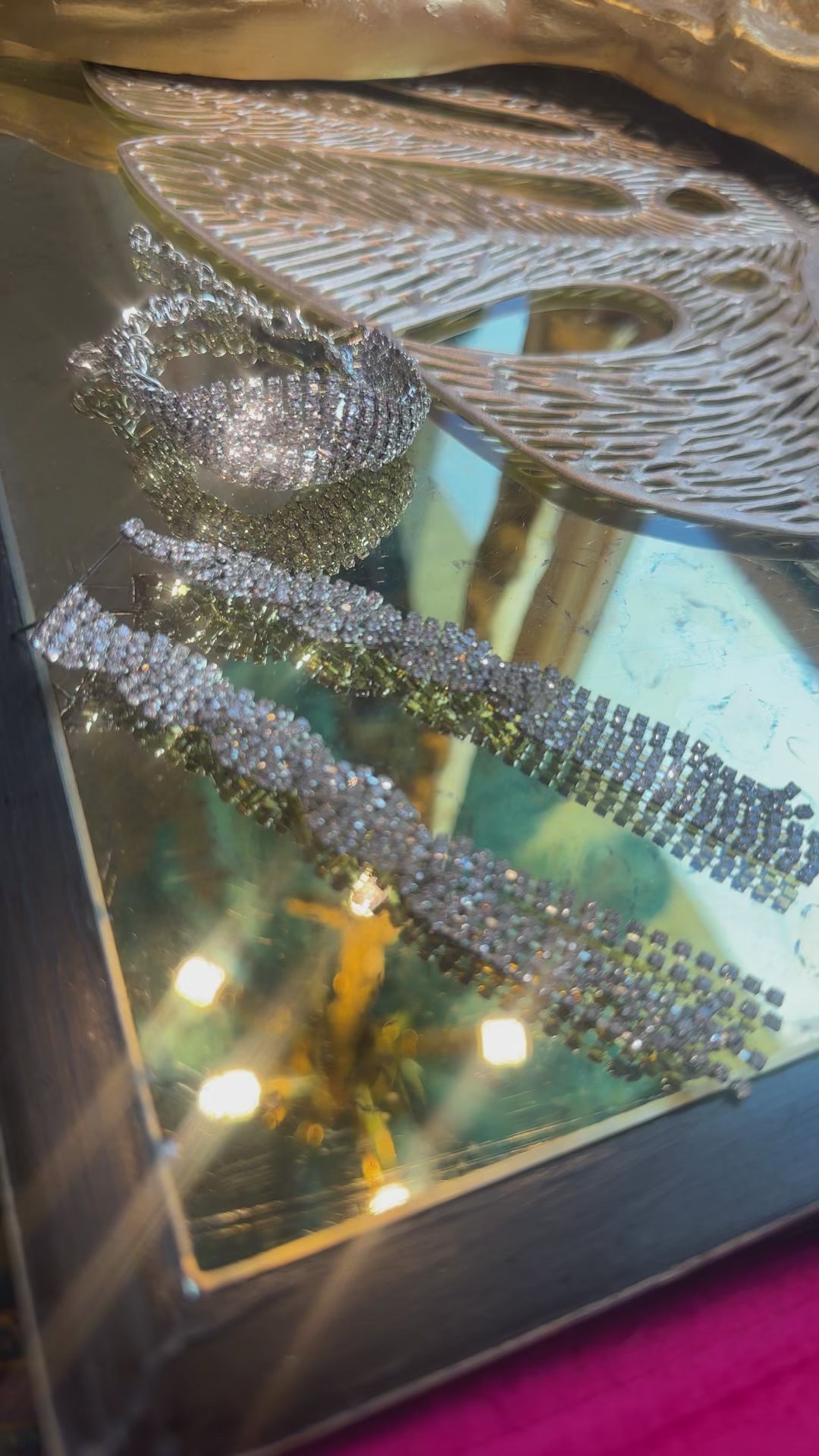 Silver bracelet and earring set!